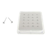 Sterling Silver Claw 1.8mm Clear Crystal Nose Stud Straight End