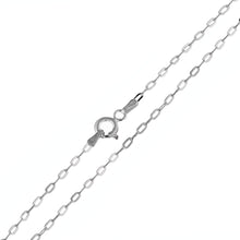 Load image into Gallery viewer, Italian Sterling Silver Flat Rolo Rectangle Chain 040-1.7 mm with Spring Clasp Closure
