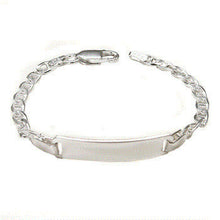 Load image into Gallery viewer, Italian Sterling Silver Marina ID Baby Bracelet
