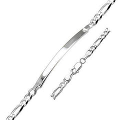 Sterling Silver Flat Figaro 4.5mm ID Bracelet