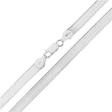 Italian Sterling Silver Flexible 7mm Magic Herringbone Chain And Bracelet