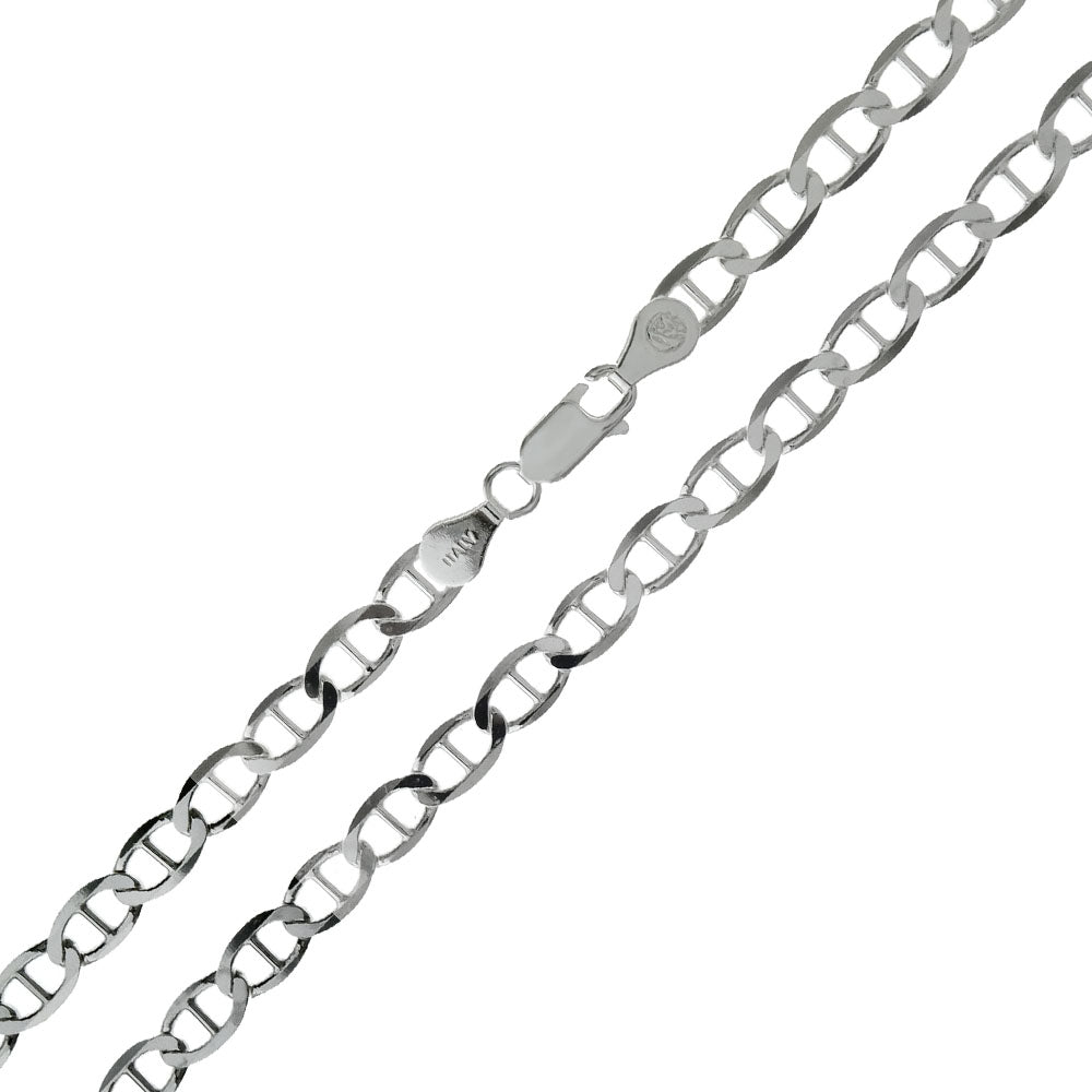 Sterling Silver 3.5mm -080 Flat Marina Chain