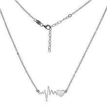 Load image into Gallery viewer, Italian Sterling Silver Heartbeat Necklace