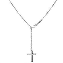 Load image into Gallery viewer, Sterling Silver Cross Sliding Necklace