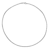 Italian Sterling Silver DC Round Omega Choker Necklace