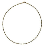 Italian Sterling Silver 2 Strands Round Omega D/C Choker Necklace