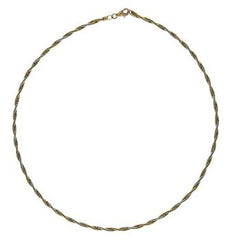 Italian Sterling Silver 2 Strands Round Omega D/C Choker Necklace