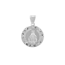 Load image into Gallery viewer, Sterling Silver High Polish D/C Virgin Mary Pendant