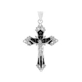 Sterling Silver High Polished Crucifix Pendant