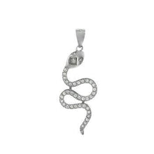 Load image into Gallery viewer, Sterling Silver Cobra CZ Pendant