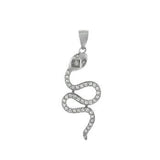 Sterling Silver Cobra CZ Pendant