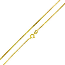 Load image into Gallery viewer, Italian Sterling Silver Gold Plated Round Box DC Chain