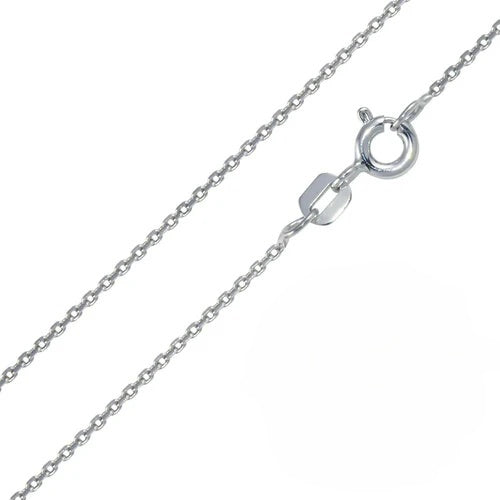Italian Sterling Silver Diamond Cut Rolo Chain 020- 0.8mm with Spring Clasp Closure