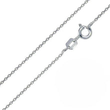 Load image into Gallery viewer, Italian Sterling Silver Diamond Cut Rolo Chain 020- 0.8mm with Spring Clasp Closure