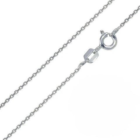 Italian Sterling Silver Diamond Cut Rolo Chain 020- 0.8mm with Spring Clasp Closure