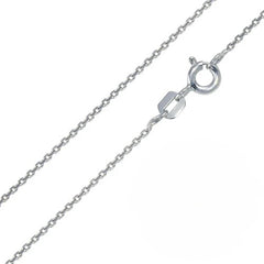 Italian Sterling Silver Diamond Cut Rolo Chain 020- 0.8mm with Spring Clasp Closure