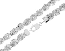 Load image into Gallery viewer, Sterling Silver Hollow 8mm Rope Chains