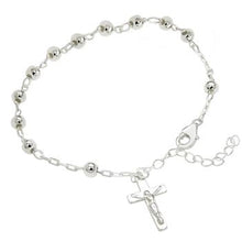 Load image into Gallery viewer, Sterling Silver Bead Rosary Bracelet