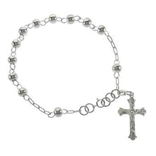 Load image into Gallery viewer, Sterling Silver Bead With Lady Of Guadalupe Rosary Necklace