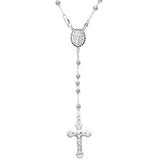 Sterling Silver Lady Of Guadalupe Bead Rosary Necklace