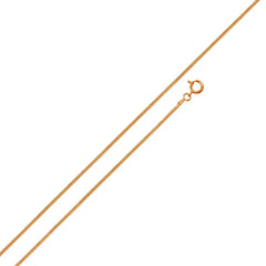 Sterling Silver Rose Gold Plated Round Snake 0.7mm-010 Chains