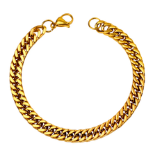 Load image into Gallery viewer, Tresoli Stainless Steel Gold Color PVD Bangle Bracelet