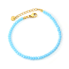 Load image into Gallery viewer, Stelluxe Stainless Steel Gold Color PVD Azure Rhombic Round Beads Bracelet