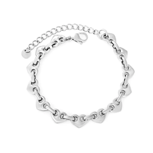 Load image into Gallery viewer, Stelluxe Stainless Steel Color PVD Heart Shaped Round Tail Brand Bracelet
