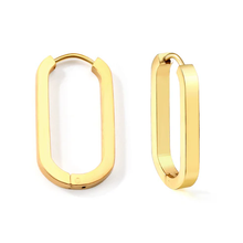 Load image into Gallery viewer, Tresoli Stainless Steel Gold Color PVD Oval Ear Buckle