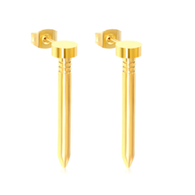 Load image into Gallery viewer, Tresoli Stainless Steel Gold Color PVD Screw Stud Earrings