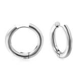 Tresoli Stainless Steel Color PVD Circle Earrings