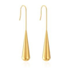 Tresoli Stainless Steel Gold Color PVD Drop Earrings
