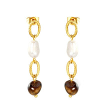 Load image into Gallery viewer, Stainless Steel Gold Color PVD Golden Hoop Teardrop Earrings