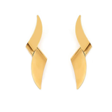 Tresoli Stainless Steel Gold Color PVD Twisted Knot Stud Earrings