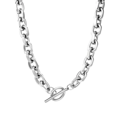 Tresoli Stainless Steel Color PVD Cuban Link Chain Necklace