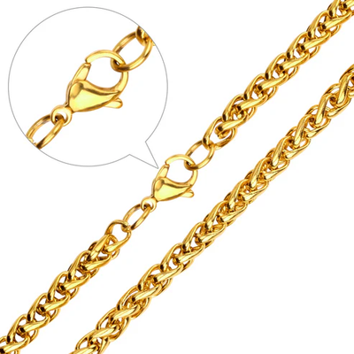 Tresoli Stainless Steel Gold Color PVD Bulk Long Necklace