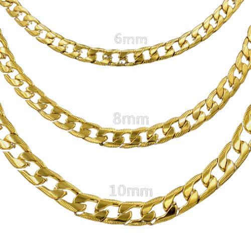 Stainless Steel Gold Color PVD Long Necklace
