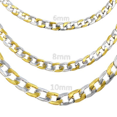 Tresoli Stainless Steel And Gold Color PVD Long Necklace