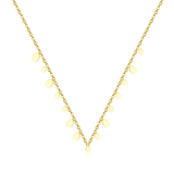 Tresoli Stainless Steel Gold Color PVD Water Drop Pendant Necklace