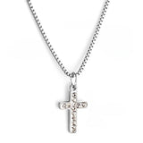 Tresoli Stainless Steel CZ Cross Pendant Necklace