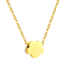 Load image into Gallery viewer, Tresoli Stainless Steel Gold Color PVD Peach Blossom Pendant Necklace