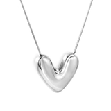 Tresoli Stainless Steel Color PVD Heart Pendant Necklace