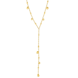 Tresoli Stainless Steel Gold Color PVD Steel Beads Tassel With Square Tail Plague Necklace