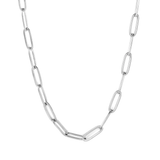 Tresoli Stainless Steel Color PVD Long Flat Cross Round Tail Necklace