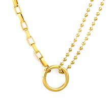 Load image into Gallery viewer, Tresoli Stainless Steel Gold Color PVD Geometric Circle Necklace