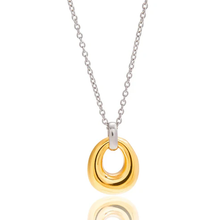 Load image into Gallery viewer, Tresoli Stainless Steel And Gold Color PVD Oval Pendant Necklace