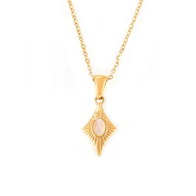 Tresoli Stainless Steel Gold Color PVD Cat's Eye Necklace