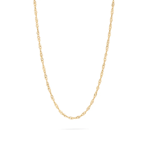 Load image into Gallery viewer, Stelluxe Stainless Steel Gold Color PVD Singapore Chain Necklace