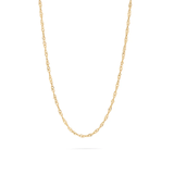 Stelluxe Stainless Steel Gold Color PVD Singapore Chain Necklace