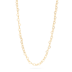 Tresoli Stainless Steel Gold Color PVD Heart Chain Necklace